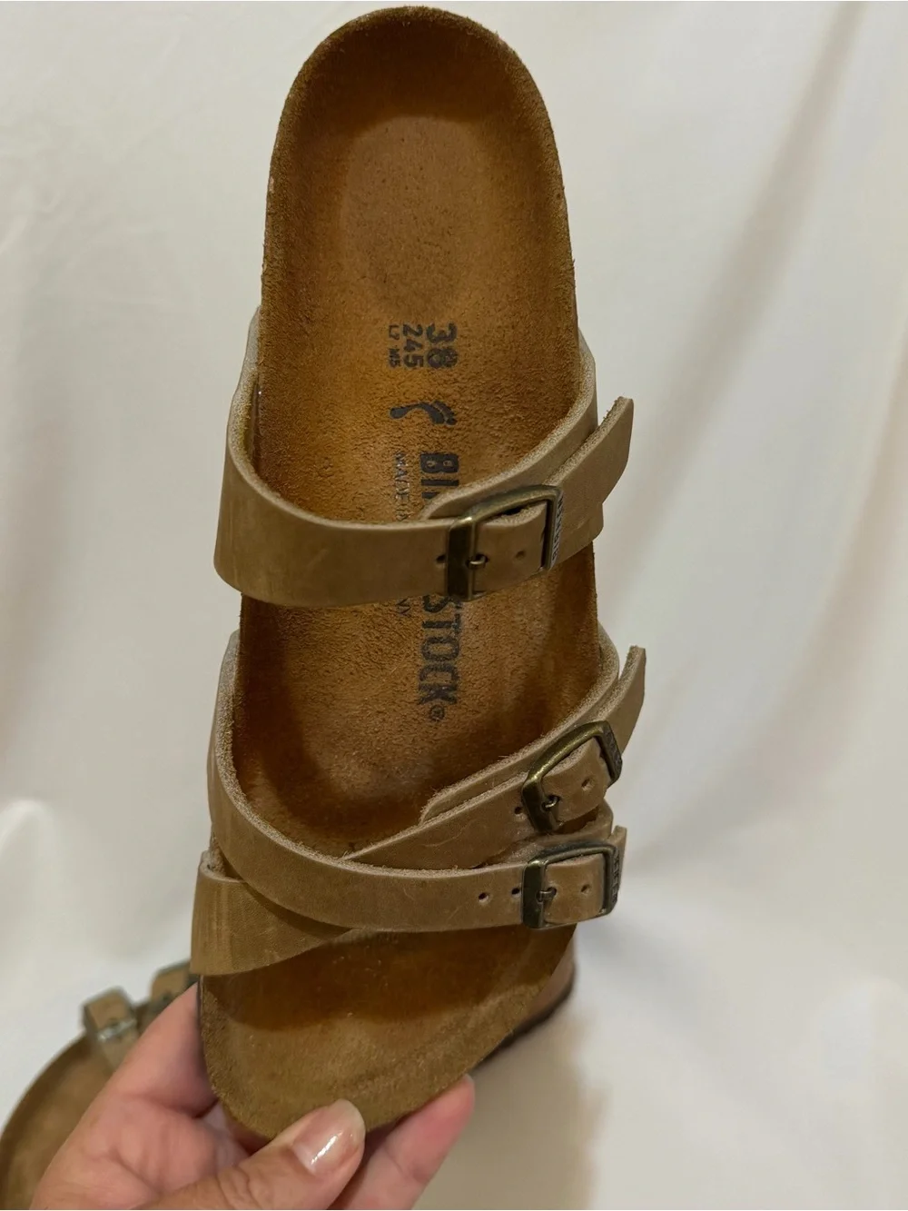 Birkenstock Women's Tan Crisscross Buckle Sandals